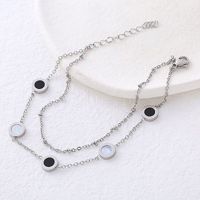 Minimalist Stainless Steel Cable Chain Multi-layered Bracelets BN6339-1