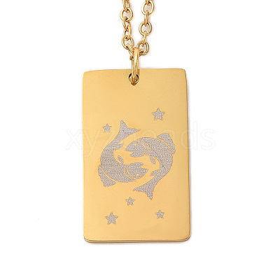 Golden 202 Stainless Steel Constellation Pendants Necklaces NJEW-K380-02G-06-1