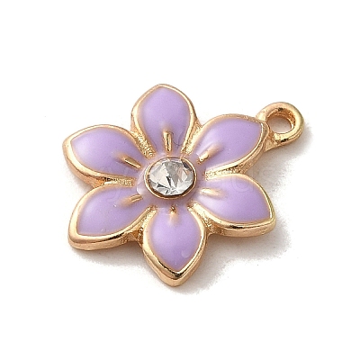 Flower Alloy Enamel Pendants ENAM-A007-06KCG-03-1