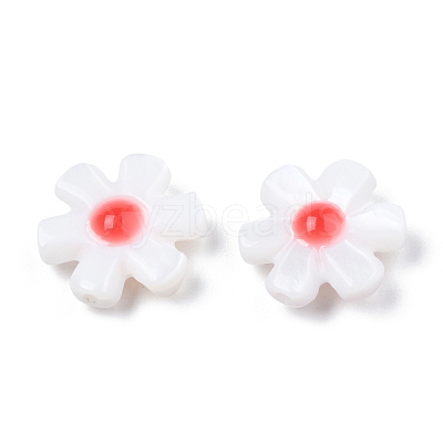 Natural Freshwater Shell Enamel Beads SHEL-N003-27C-1