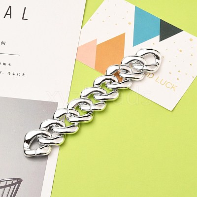 Handmade UV Plating Acrylic Curb Chains AJEW-JB00774-05-1