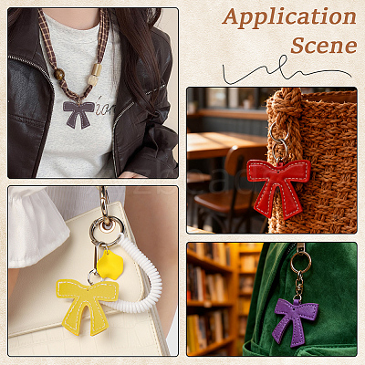 16Pcs 8 Colors PU Leather Pendants DIY-CL0001-29-1