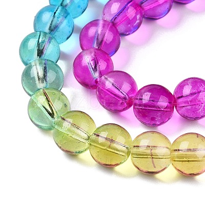 Baking Paint Transparent Glass Beads DGLA-M001-8mm-04-1