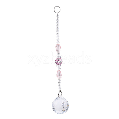 Faceted Crystal Glass Ball Chandelier Suncatchers Prisms AJEW-G025-A01-1