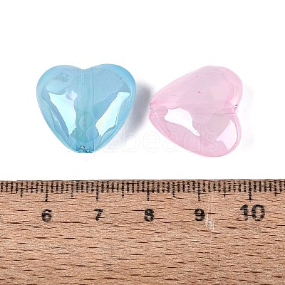 UV Plating Transparent Acrylic Imitation Jelly Beads OACR-Q202-02-1