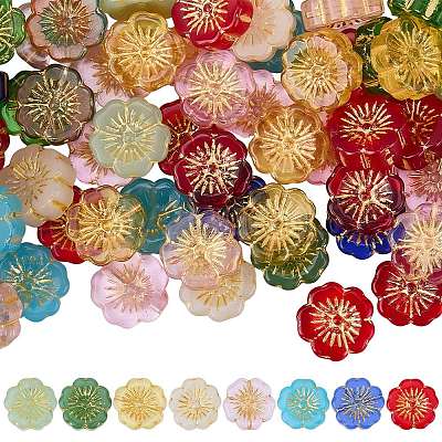 60Pcs Transparent Glass Beads GLAA-SC0003-06-1