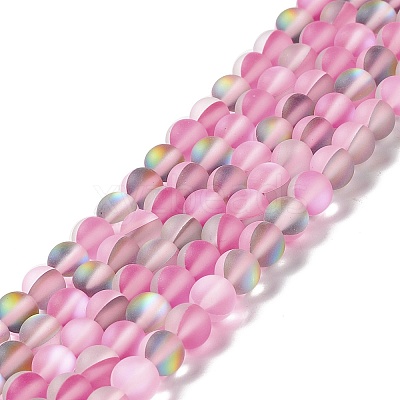 Synthetic Moonstone Beads Strands G-E573-01A-11-1