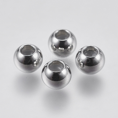 201 Stainless Steel Beads STAS-F195-007P-6mm-1
