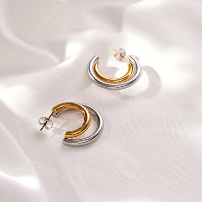 304 Stainless Steel Stud Earrings for Women DQ1821-1