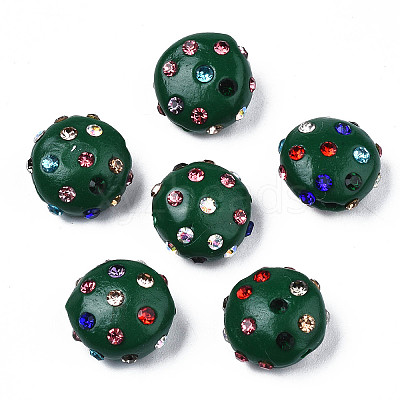 Polymer Clay Rhinestone Beads RB-S056-27E-1
