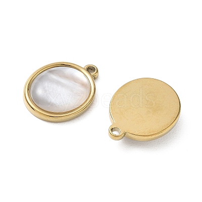 Natural Freshwater Shell Pendants SA-CBA11D7-10A-G-1