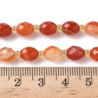 Natural Banded Agate Beads Strands G-F809-A37-01-1