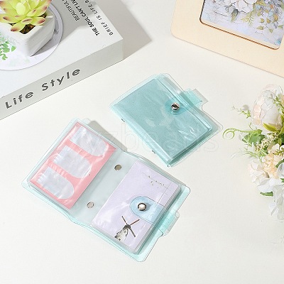 2Pcs PVC Mini Photocard Holder Book AJEW-SP0002-20A-02-1