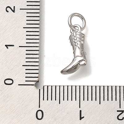 Rack Plating Brass Micro Pave Cubic Zirconia Charms KK-I720-46P-1