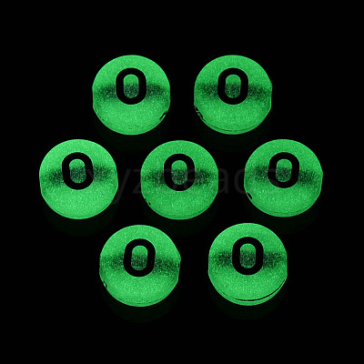 Luminous Frosted Acrylic Beads FACR-T008-02O-1