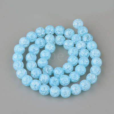 Synthetic Crackle Quartz Beads Strands X-GLAA-S134-6mm-13-1