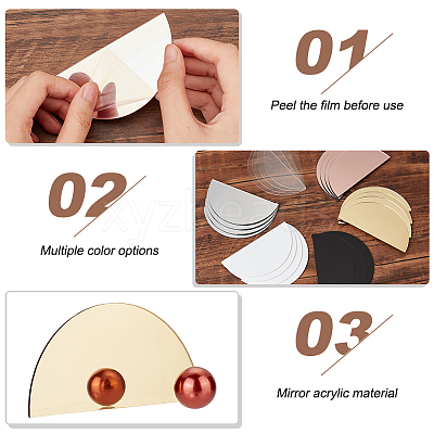 24Pcs 6 Colors Acrylic Blank Sheets DIY-GA0005-61-1
