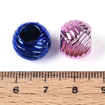 UV Plating Opaque Acrylic European Beads PACR-T017-15M-1