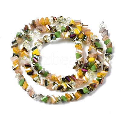 Electroplate Glass Beads Strands EGLA-N002-09-06D-1