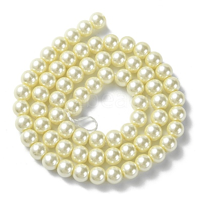 Eco-Friendly Dyed Glass Pearl Round Beads Strands HY-A002-6mm-RB003-1