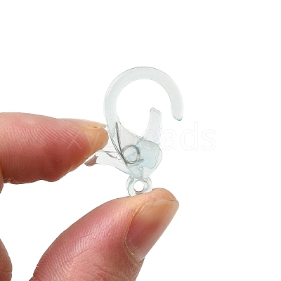 Transparent Plastic Lobster CLaw Clasps KY-H005-A02-1
