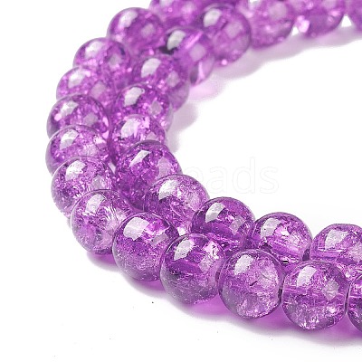 Crackle Glass Beads Strands CCG-Q001-4mm-M-1