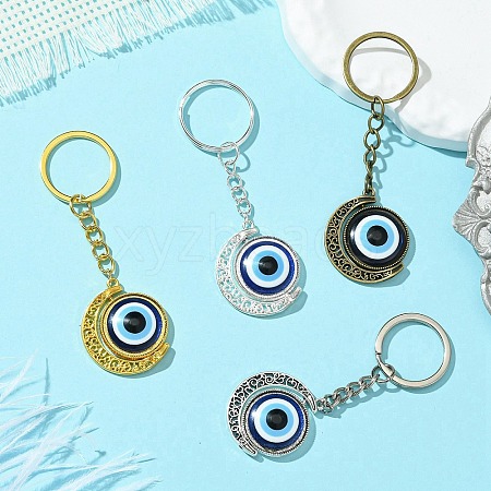 Alloy Pendant with Translucent Resin Cabochons Keychains KEYC-JKC01139-1