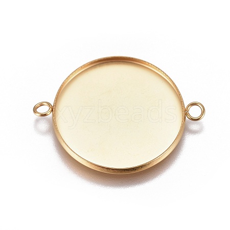 Ion Plating(IP) 304 Stainless Steel Cabochon Connector Settings LS-X-STAS-G127-14-25mm-G-1