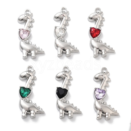 Rack Plating Alloy Rhinestone Pendants PALLOY-F311-20P-1