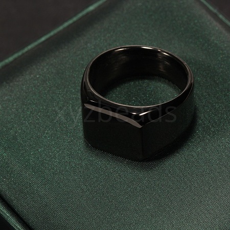 Square Titanium Steel Finger Rings WGB1DFB-26-1