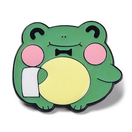 Cartoon Frog Enamel Pin JEWB-E025-02EB-05-1