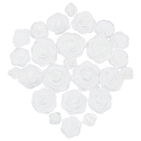 WADORN 26Pcs 4 Style 3D Computerized Embroidery Polyester Ornament Accessories DIY-WR0003-73B-1