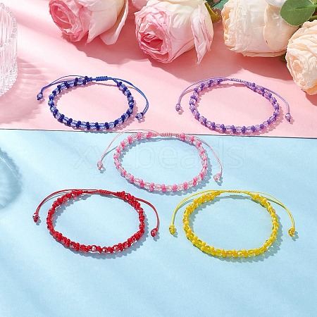 Baking Paint Glass Seed Beaded Bracelets BJEW-MZ00155-1