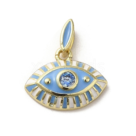 Brass Enamel Charms KK-E092-10G-04-1