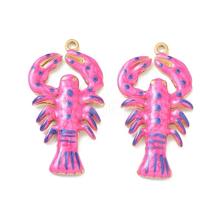 304 Stainless Steel Enamel Pendants STAS-Q119-16G-02-1