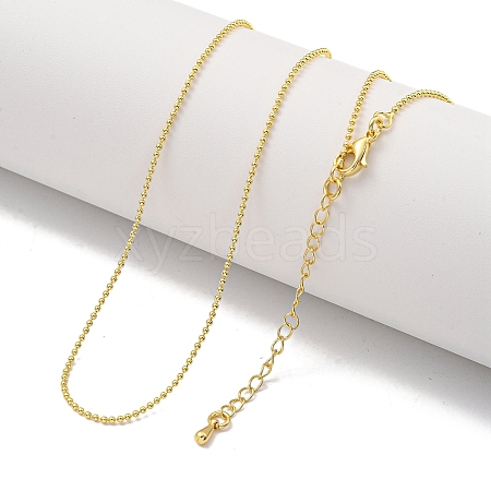 Brass Ball Chain Necklaces for Women NJEW-G084-13G-1