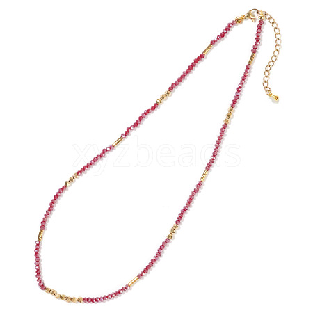 Plating Glass Beaded Necklaces SD7804-3-1