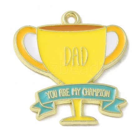 Father's Day Alloy Enamel Pendants ENAM-U0001-01B-1