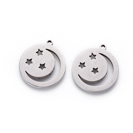 Non-Tarnish 201 Stainless Steel Pendants STAS-F231-054P-1