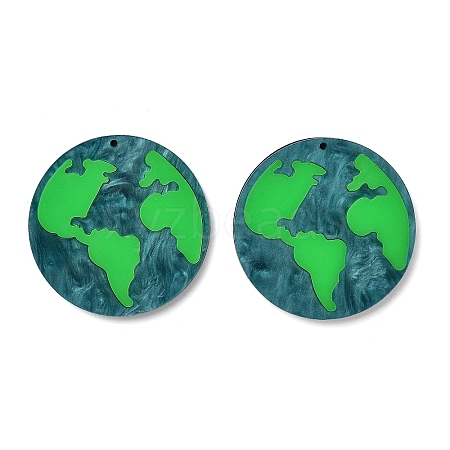 Opaque Acrylic Pendants OACR-I020-05-1