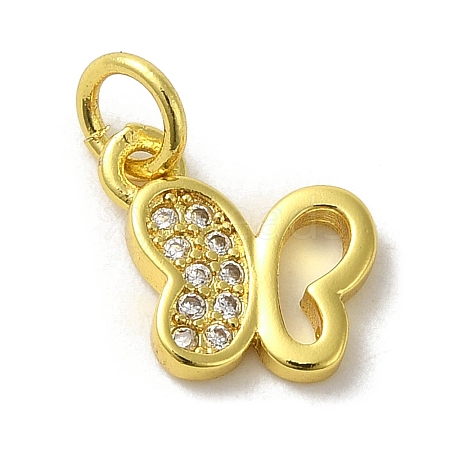 Real 18K Gold Plated Brass Pave Cubic Zirconia Pendants KK-M283-10A-01-1