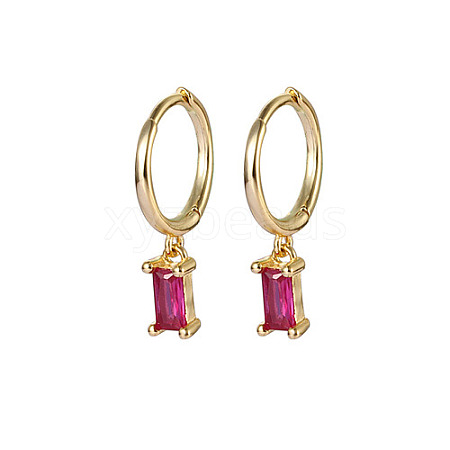 Real 18K Gold Plated 925 Sterling Silver Dangle Hoop Earrings for Women SY2365-2-1