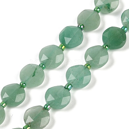 Natural Green Aventurine Beads Strands G-C116-A81-01-1