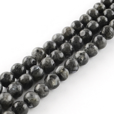 Natural Labradorite Round Bead Strands G-R342-8mm-09-1