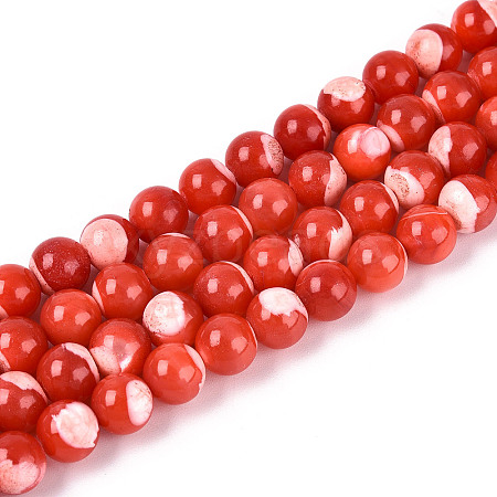 Natural Trochus Shell Mother of Pearl Shell Beads Strands X-SSHEL-T012-06-1