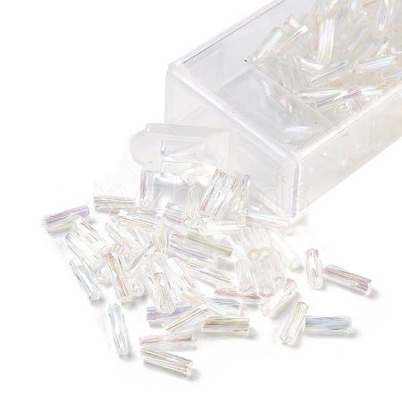 10G Ceylon Glass Twist Bugle Beads X-SEED-L012-01I-1