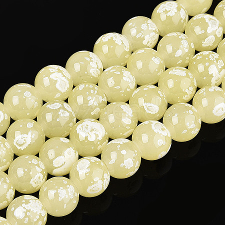 Baking Paint Glass Beads X1-DGLA-N015-10mm-08-1