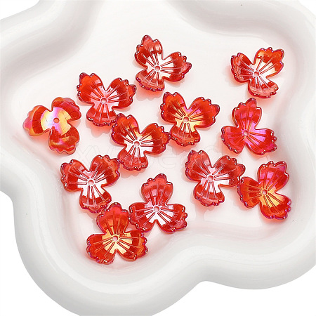 30Pcs Transparent Acrylic Beads PW-WGDDB1F-04-1