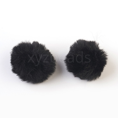 Handmade Faux Rabbit Fur Pom Pom Ball Covered Pendants WOVE-F021-B10-1