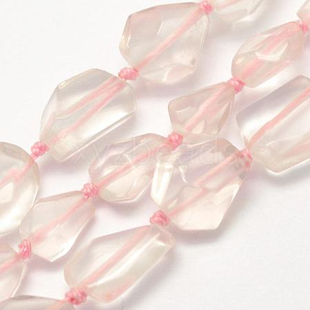 Natural Rose Quartz Beads Strands G-L464-31-1